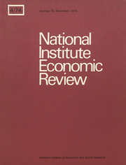 National Institute Economic Review  Volume 70 - Issue  -