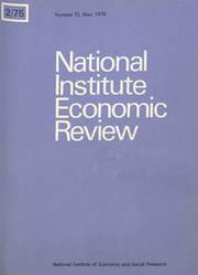 National Institute Economic Review  Volume 72 - Issue  -