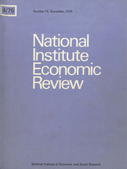 National Institute Economic Review  Volume 74 - Issue  -