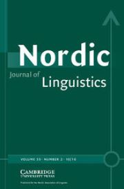 Nordic Journal of Linguistics Volume 39 - Special Issue2 -  Discourse, Grammar and Intersubjectivity