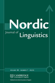Nordic Journal of Linguistics Volume 46 - Issue 1 -