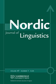 Nordic Journal of Linguistics Volume 47 - Issue 1 -
