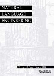 Natural Language Engineering Volume 10 - Issue 1 -