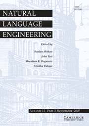 Natural Language Engineering Volume 13 - Issue 3 -