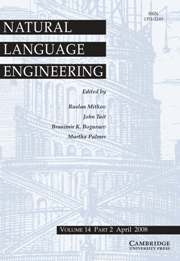 Natural Language Engineering Volume 14 - Issue 2 -