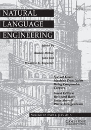 Natural Language Engineering Volume 22 - Special Issue4 -  Machine Translation Using Comparable Corpora