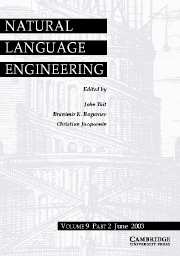 Natural Language Engineering: Volume 9 - Issue 2 | Cambridge Core