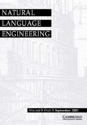 Natural Language Engineering Volume 9 - Issue 3 -
