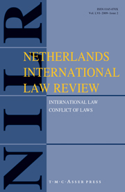 Netherlands International Law Review Volume 56 - Issue 2 -