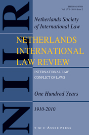 Netherlands International Law Review Volume 57 - Issue 2 -