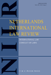 Netherlands International Law Review Volume 59 - Issue 1 -