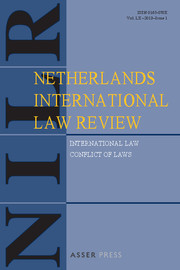 Netherlands International Law Review Volume 60 - Issue 1 -