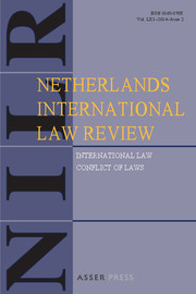 Netherlands International Law Review Volume 61 - Issue 2 -
