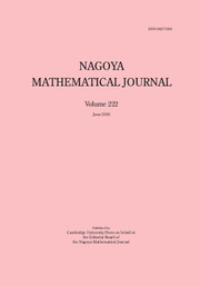 Nagoya Mathematical Journal Volume 222 - Issue 1 -