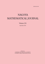 Nagoya Mathematical Journal Volume 231 - Issue  -