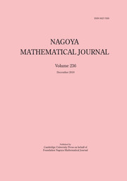 Nagoya Mathematical Journal Volume 236 - Issue  -