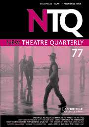 New Theatre Quarterly Volume 20 - Issue 1 -