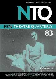 New Theatre Quarterly Volume 21 - Issue 3 -