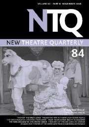 New Theatre Quarterly Volume 21 - Issue 4 -