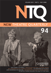 New Theatre Quarterly Volume 24 - Issue 2 -