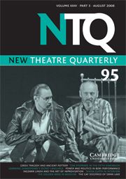 New Theatre Quarterly Volume 24 - Issue 3 -