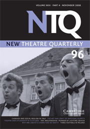 New Theatre Quarterly Volume 24 - Issue 4 -