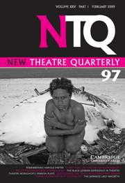New Theatre Quarterly Volume 25 - Issue 1 -
