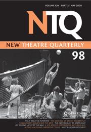 New Theatre Quarterly Volume 25 - Issue 2 -
