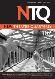 New Theatre Quarterly Volume 26 - Issue 2 -