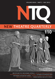 New Theatre Quarterly Volume 28 - Issue 2 -