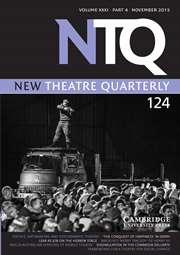 New Theatre Quarterly Volume 31 - Issue 4 -