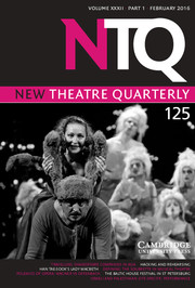 New Theatre Quarterly Volume 32 - Issue 1 -