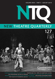 New Theatre Quarterly Volume 32 - Issue 3 -