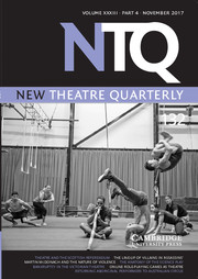 New Theatre Quarterly Volume 33 - Issue 4 -