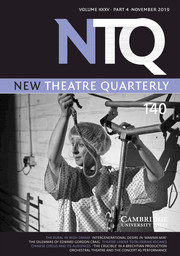 New Theatre Quarterly Volume 35 - Issue 4 -