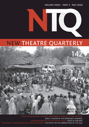 New Theatre Quarterly: Volume 36 - Issue 2 | Cambridge Core