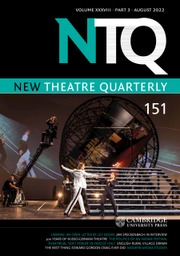 New Theatre Quarterly Volume 38 - Issue 3 -