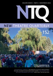 New Theatre Quarterly Volume 38 - Issue 4 -
