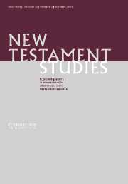 New Testament Studies Volume 52 - Issue 4 -