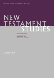 New Testament Studies Volume 55 - Issue 2 -