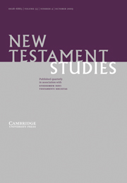 New Testament Studies Volume 55 - Issue 4 -