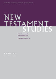 New Testament Studies Volume 58 - Issue 4 -