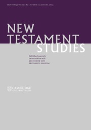 New Testament Studies Volume 69 - Issue 1 -
