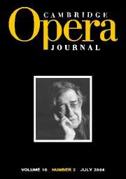 Cambridge Opera Journal Volume 16 - Issue 2 -