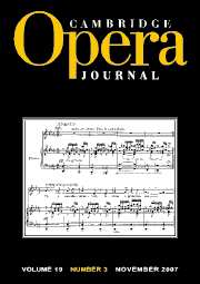 Cambridge Opera Journal Volume 19 - Issue 3 -
