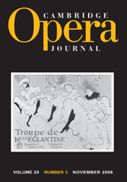 Cambridge Opera Journal Volume 20 - Issue 3 -