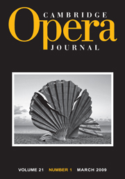 Cambridge Opera Journal Volume 21 - Issue 1 -