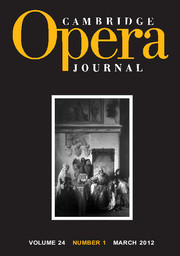 Cambridge Opera Journal Volume 24 - Issue 1 -