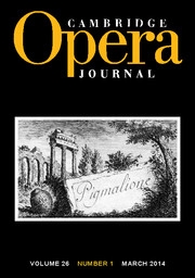 Cambridge Opera Journal Volume 26 - Issue 1 -