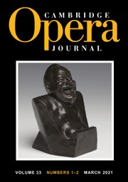 Cambridge Opera Journal Volume 33 - Issue 1-2 -